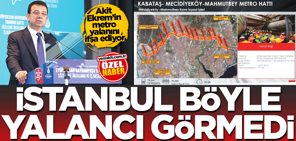 Akit Ekrem’in metro yalanını ifşa ediyor! istanbul böyle yalancı görmedi