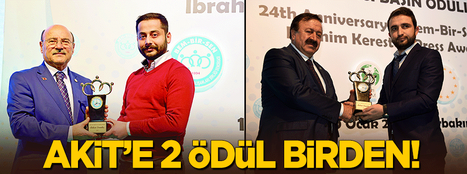 Akit Gazetesi'ne iki ödül birden!
