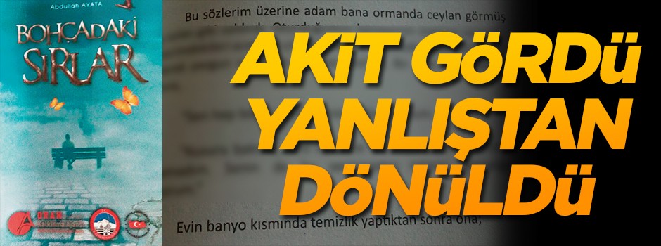 Akit gördü, yanlıştan dönüldü