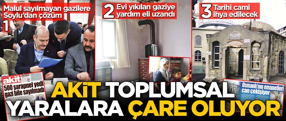 Akit toplumsal yaralara çare oluyor!