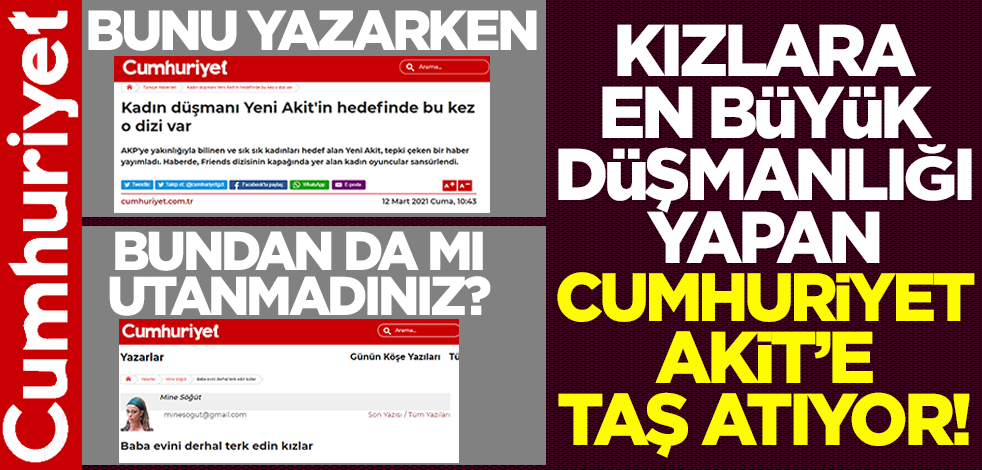 Akit'e 'kadın düşmanı' diyen Cumhuriyet, 'fuhuş çağrısı'ndan da utanmadı!