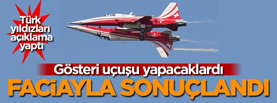 Akrobasi eğitimi sırasında uçak kazası