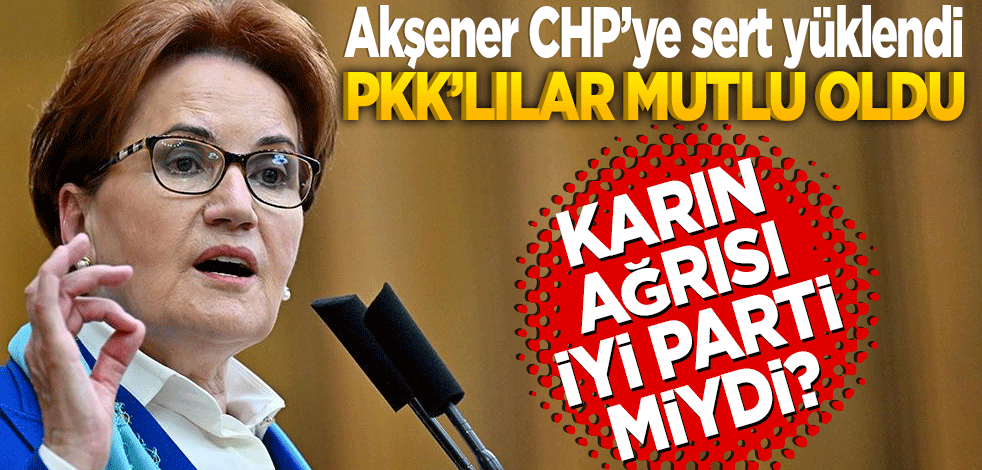 Akşener CHP’ye sert yüklendi PKK’lılar mutlu olmuşlardır