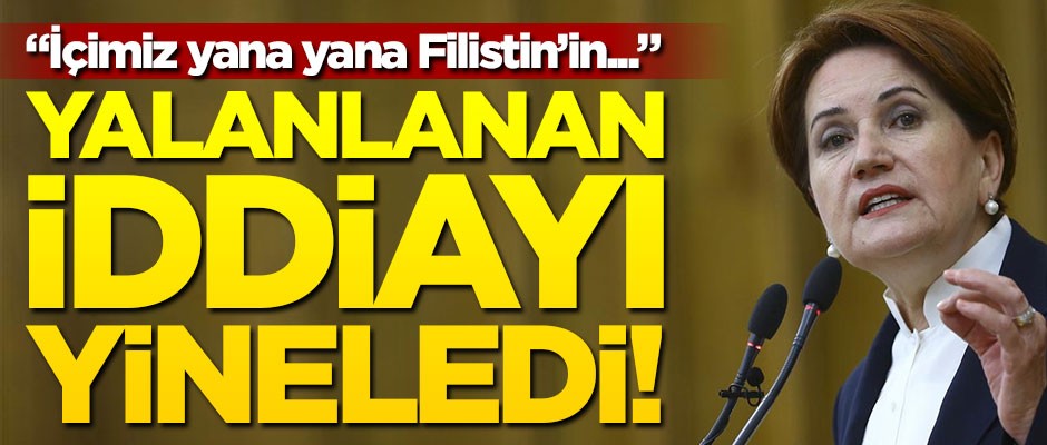 Akşener, Filistin’in yalanladığı iddiayı yine gündeme getirdi!..