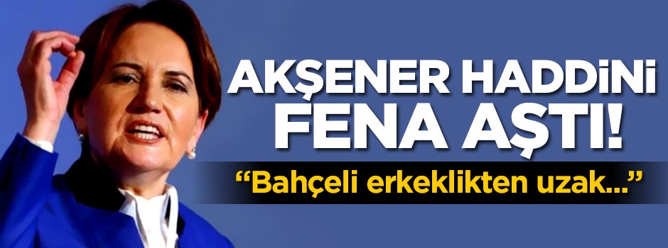Akşener haddini aştı! Bahçeli erkeklikten uzak...