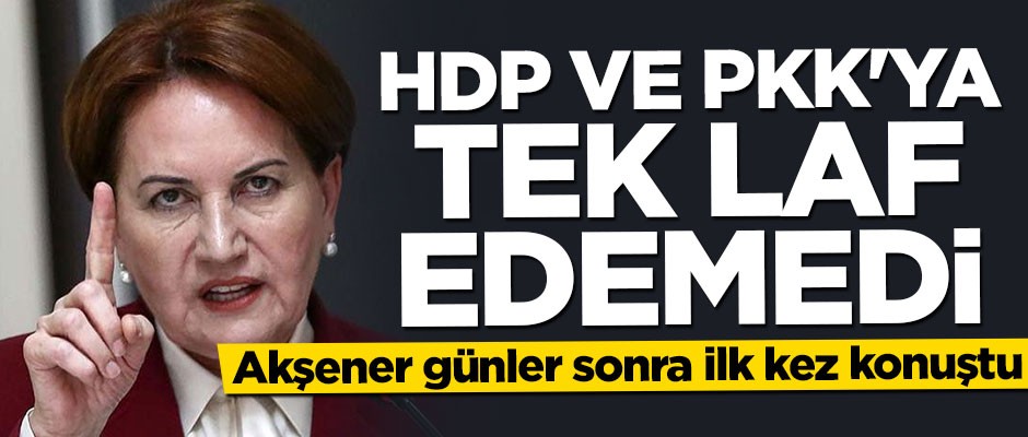 Akşener HDP ve PKK'ya tek laf edemedi