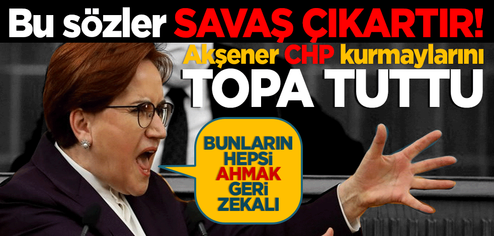 Akşener Kılıçdaroğlu'nun kurmaylarını topa tuttu: Bunların hepsi ahmak geri zekalı