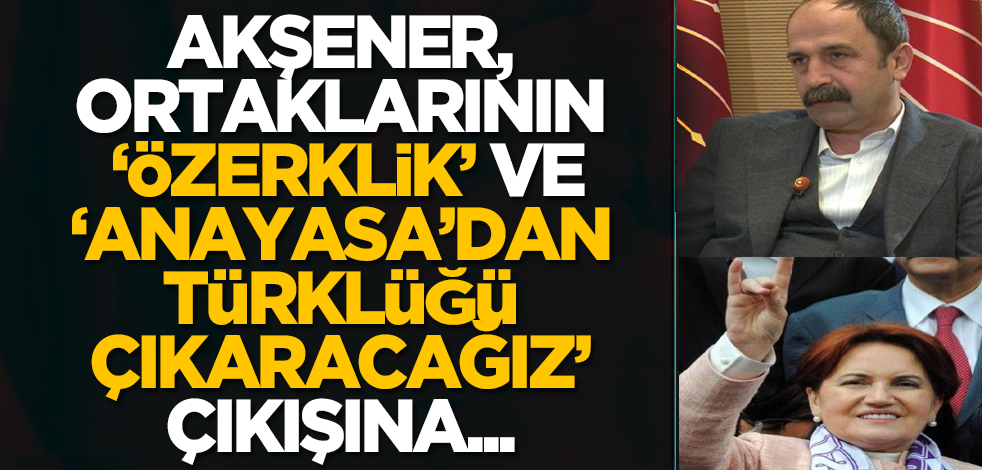 Akşener, ortaklarının ‘özerklik’ ve ‘Anayasa’dan Türklüğü çıkaracağız’ çıkışına...