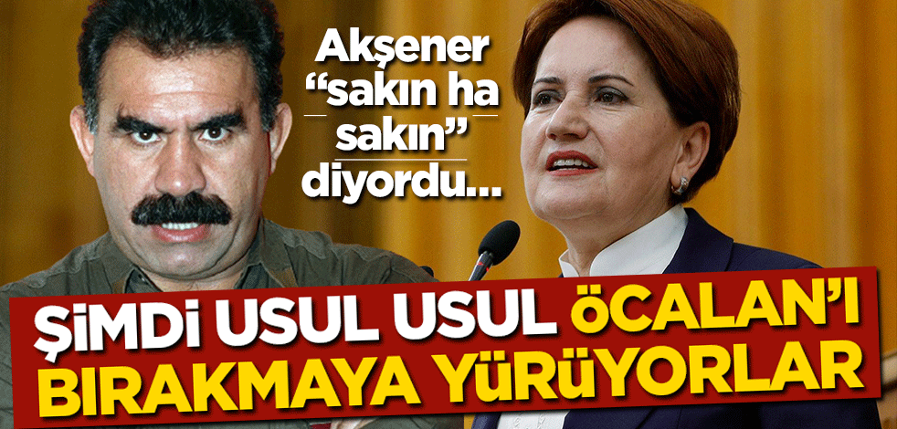 Akşener "sakın ha sakın" diyordu.. Şimdi usul usul, Öcalan’ı bırakmaya yürüyorlar!