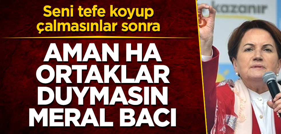 Akşener'den "Aman ortaklar duymasın" dedirten çıkış! 6'lı masadakiler seni tefe koyup çalmasın sonra