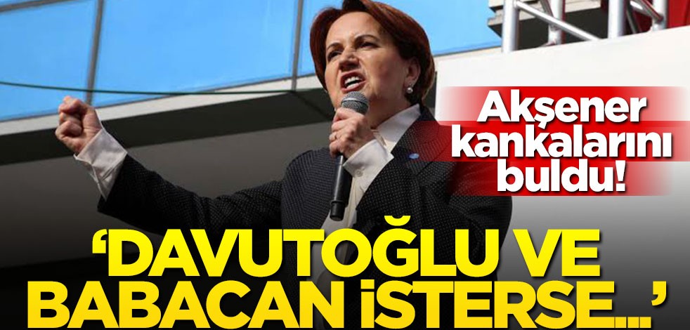 Akşener'den Babacan ve Davutoğlu'na destek! "Eğer isterlerse..."