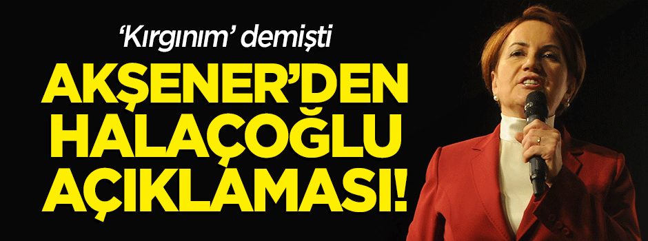Akşener'den Halaçoğlu açıklaması: 'Beni affedin' dedi!