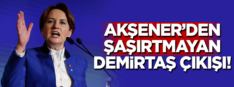 Akşener'den şaşırtmayan Demirtaş çıkışı!