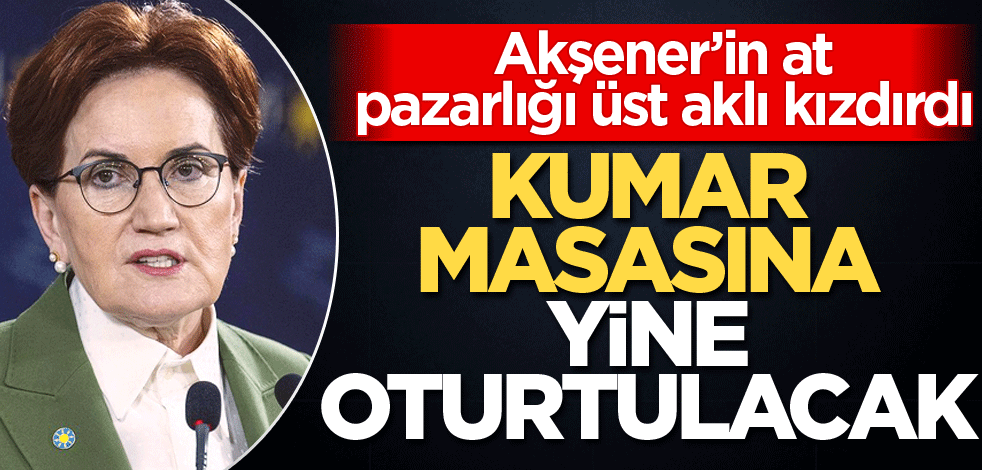 Akşener’in at pazarlığı üst aklı kızdırdı! Kumar masasına yine oturtulacak