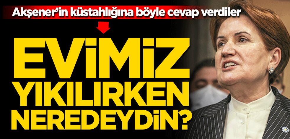 Akşener’in küstahlığına böyle cevap verdiler: PKK evimizi yıkarken neredeydin?