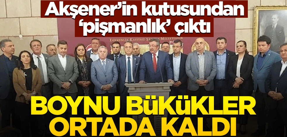 Akşener’in kutusundan ‘pişmanlık’ çıktı! Boynu bükükler ortada kaldı