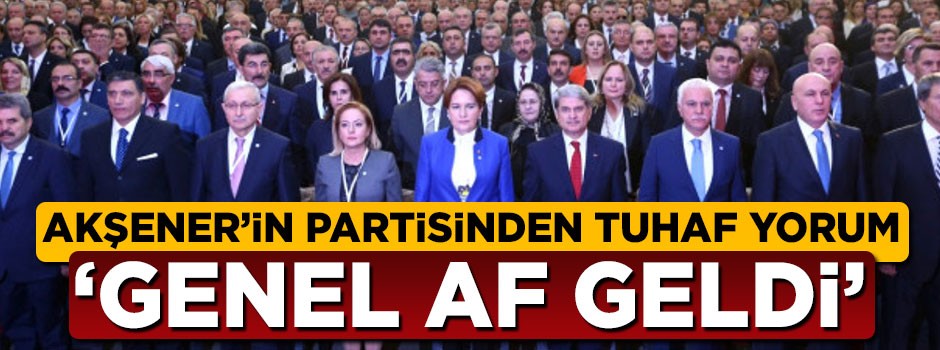 Meral Akşener'in partisinden tuhaf yorum: Bu bir genel af