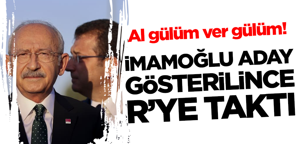 Al gülüm ver gülüm! İmamoğlu aday gösterilince R'ye taktı