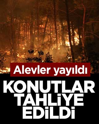 Alanya’da alevler üç mahalleye yayıldı! 45 konut tahliye edildi
