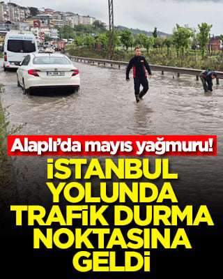 Alaplı’da mayıs yağmuru! İstanbul yolunda trafik durma noktasına geldi