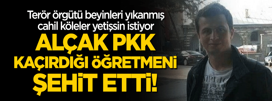 Alçak PKK kaçırdığı Necmettin Yılmaz öğretmeni şehit etti!