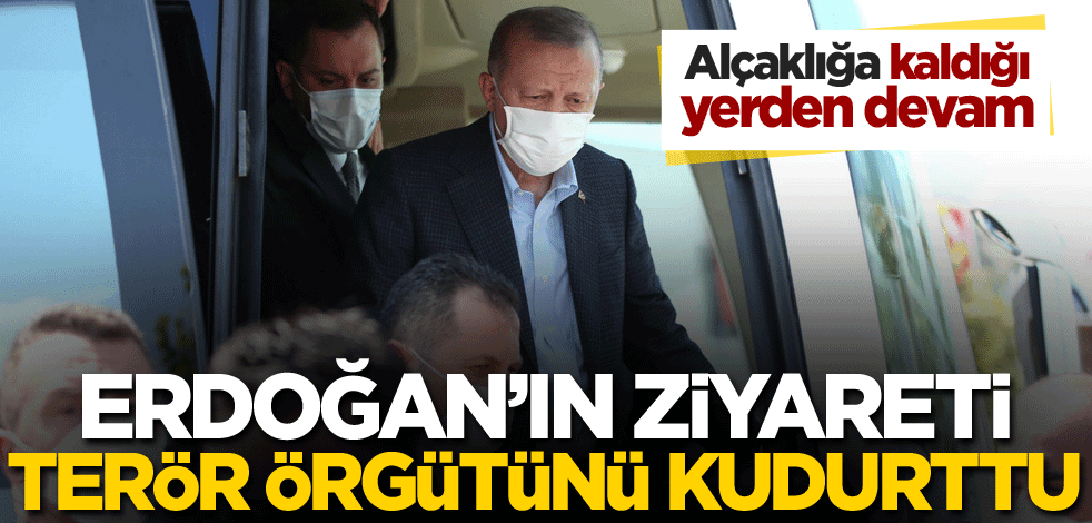 Alçaklığa kaldığı yerden devam! Erdoğan'ın ziyareti terör örgütünü kudurttu