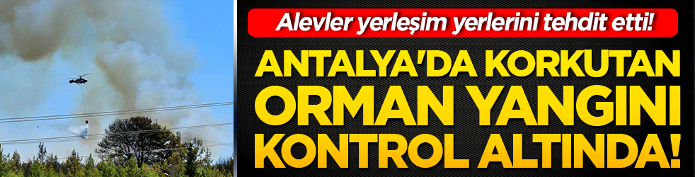 Alevler yerleşim yerlerini tehdit etti! Antalya'da korkutan orman yangını kontrol altında!