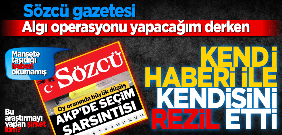 Algı operasyonu yapacağım derken! Kendi haberi ile kendisini rezil etti