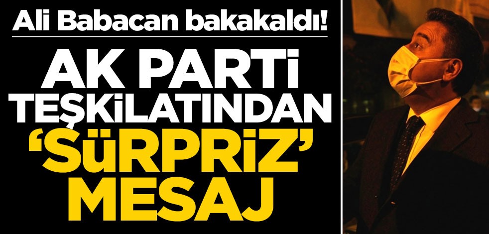 Ali Babacan bakakaldı! AK Parti teşkilatından "sürpriz" mesaj
