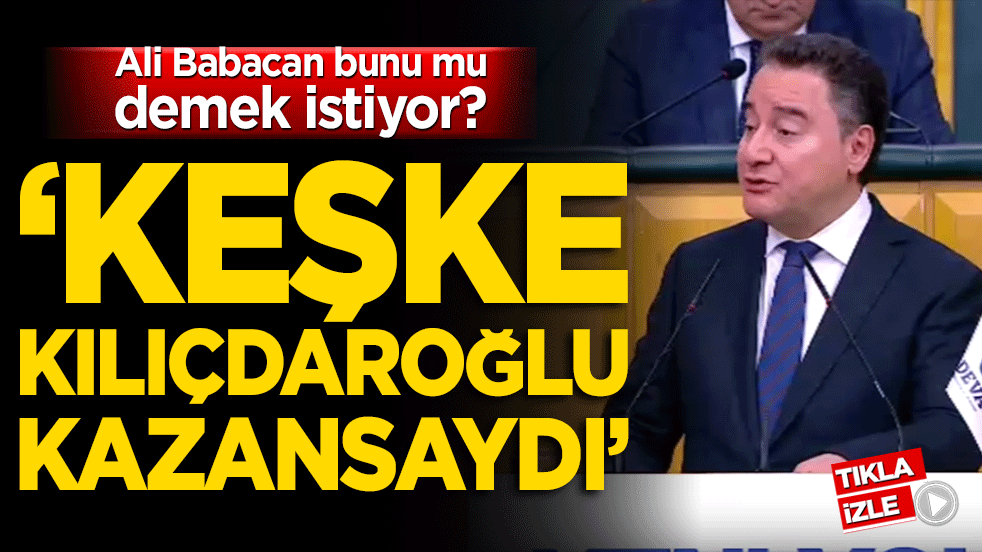 Ali Babacan bunu mu demek istiyor? ‘Keşke Kılıçdaroğlu kazansaydı’