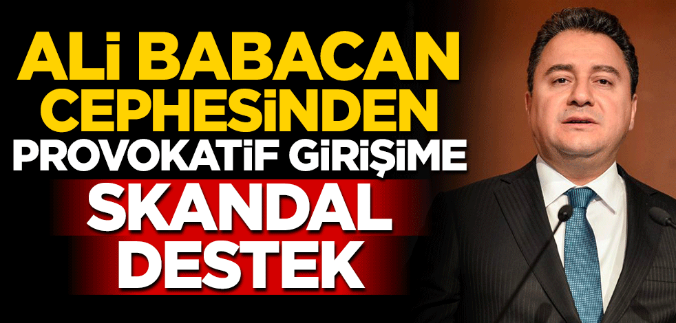 Ali Babacan cephesinden provokatif girişime skandal destek!