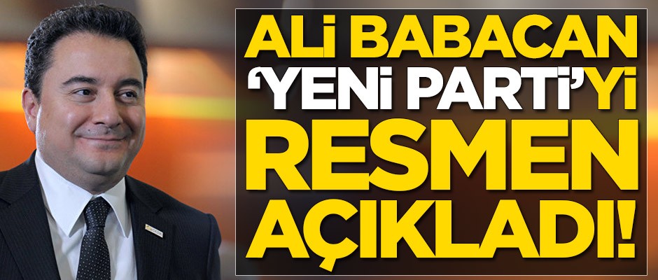 Ali Babacan duyurdu! Yeni parti süreci başladı
