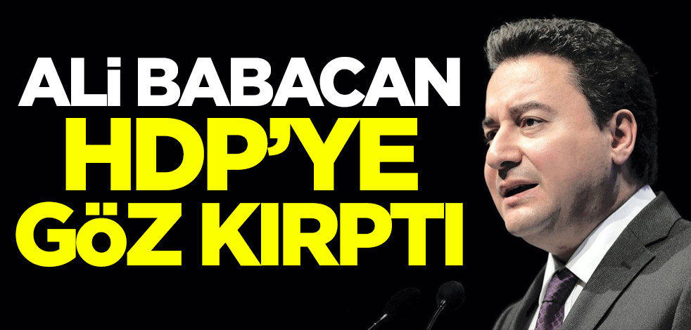 Ali Babacan HDP'ye göz kırptı