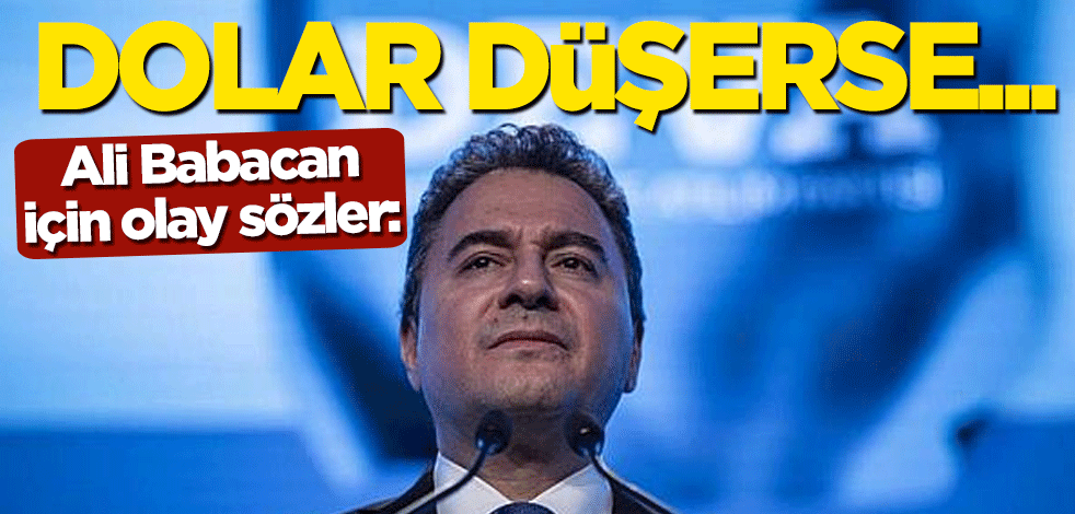 Ali Babacan için olay sözler: Dolar düşerse...