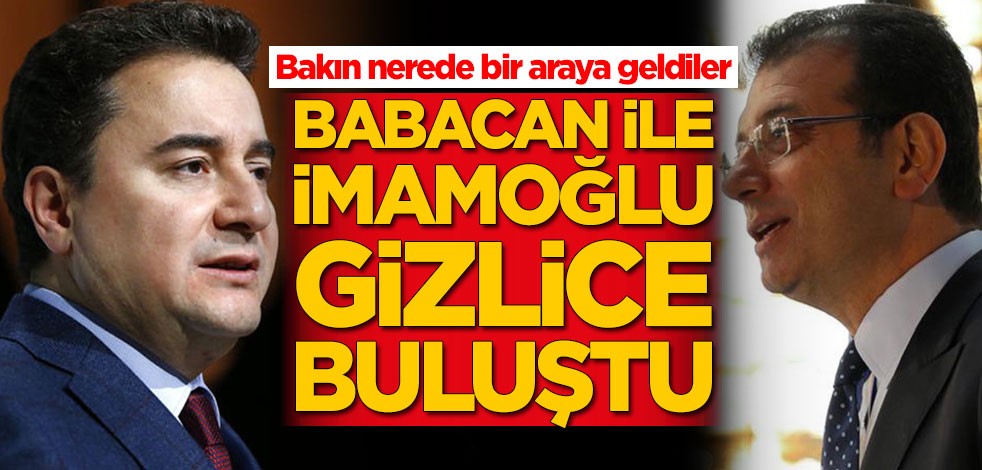 Ali Babacan ile Ekrem İmamoğlu gizlice buluştu! Bakın nerede bir araya geldiler