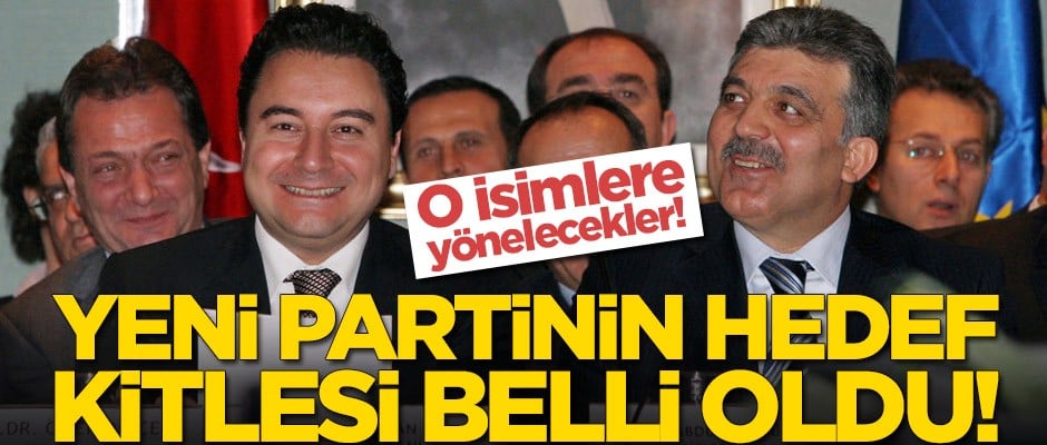Ali Babacan ve Abdullah Gül'ün hedef kitlesi belli oldu