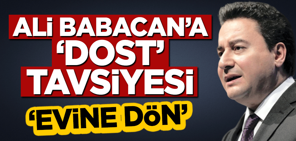 Ali Babacan’a ‘dost’ tavsiyesi! ‘Evine dön’