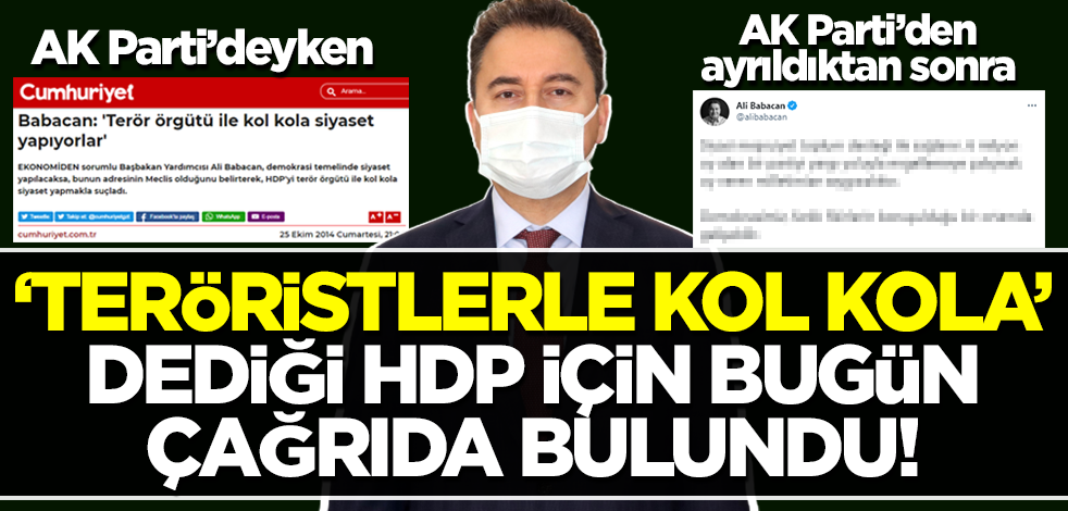 Ali Babacan'dan HDP'ye ve Ömer Faruk Gergerlioğlu'na destek