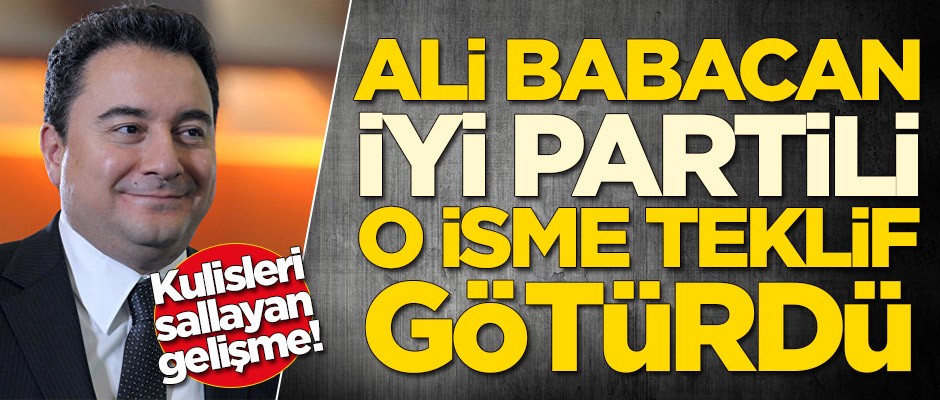 Ali Babacan'dan İYİ Parti hamlesi! O isme teklif götürdü