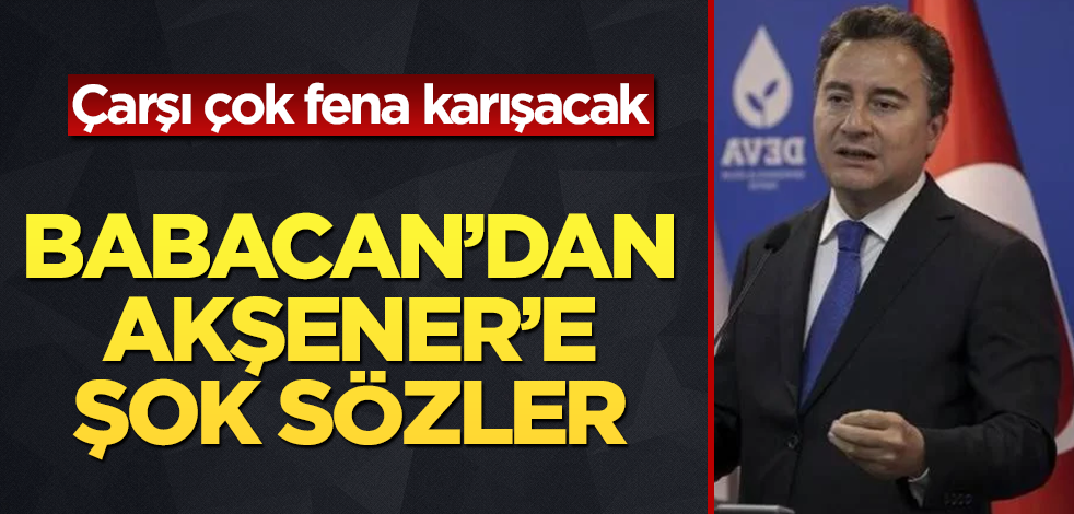 Ali Babacan'dan Meral Akşener'e şok sözler! Çarşı bu defa çok fena karışacak