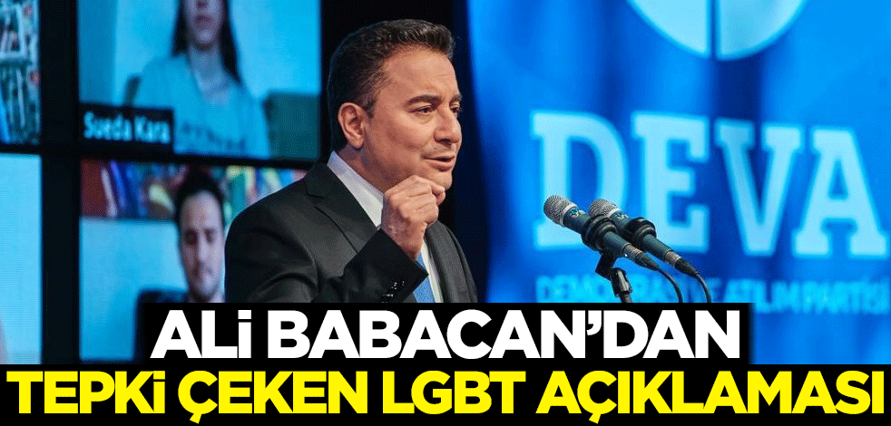 Ali Babacan'dan tepki çeken LGBT açıklaması