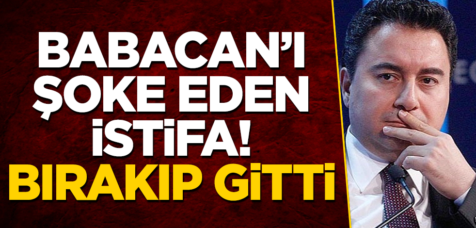 Ali Babacan'ı şoke eden istifa! Bırakıp gitti