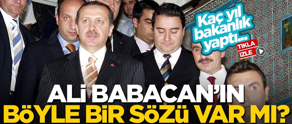 Ali Babacan’ın böyle bir sözü var mı?