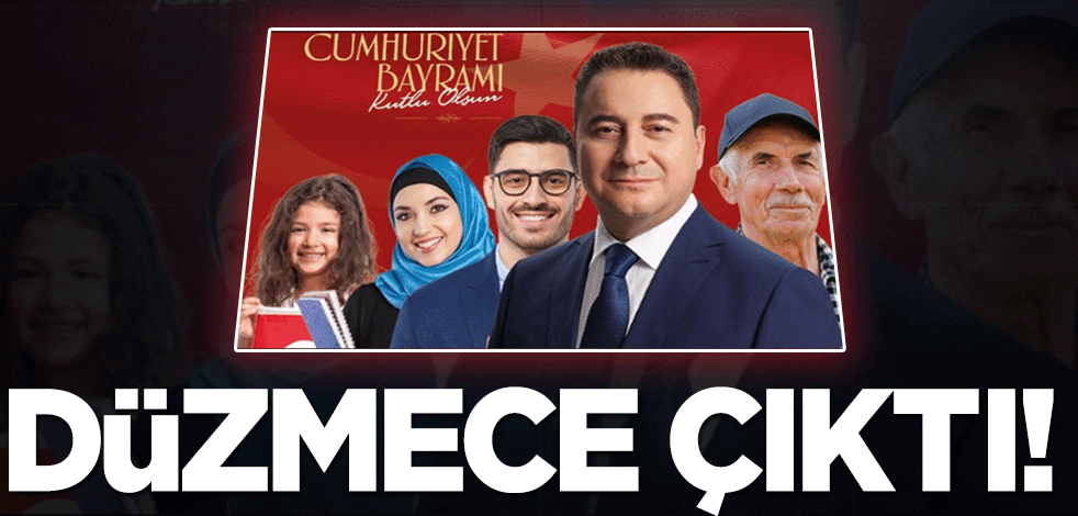 Ali Babacan’ın Cumhuriyet Bayramı kutlama fotosu düzmece çıktı