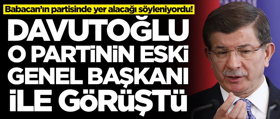 Ali Babacan'ın ekibinde yer alacağı söyleniyordu! Ahmet Davutoğlu, Ufuk Uras ile görüştü!