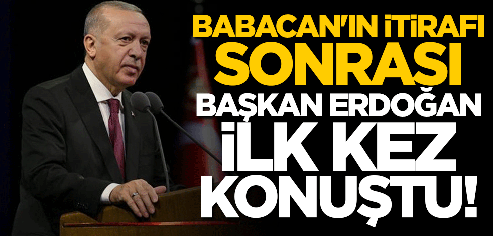Ali Babacan'ın itirafı sonrası Başkan Erdoğan'dan ilk açıklama