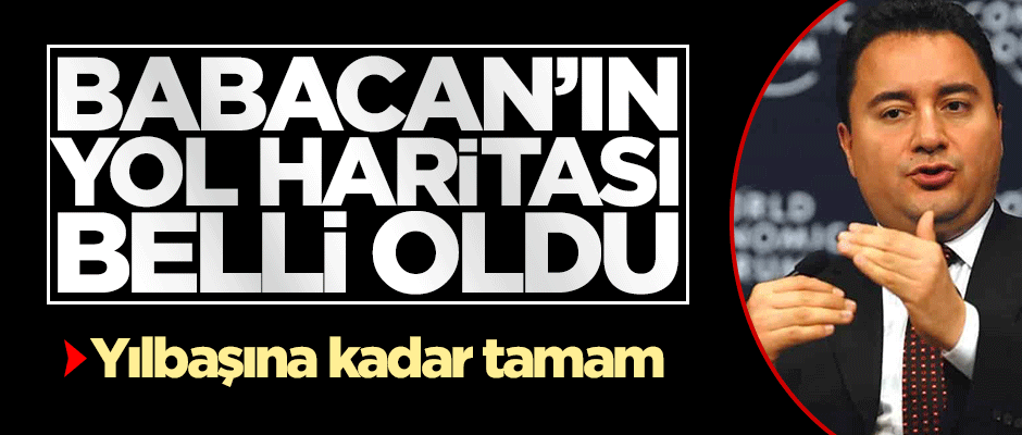 Ali Babacan'ın yol haritası belli oldı