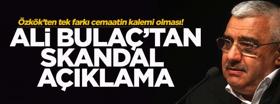 Ali Bulaç'tan skandal açıklama!
