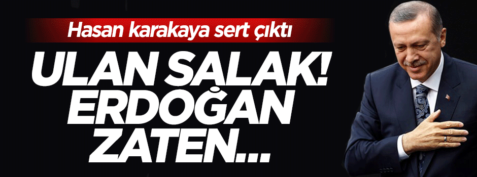 Hasan Karakaya: Ulan salak Erdoğan zaten başkan