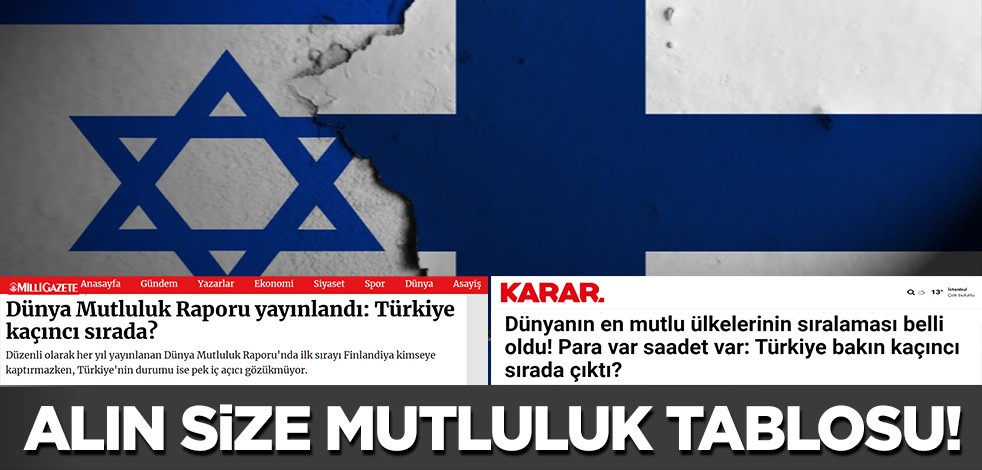Alın size mutluluk tablosu! İsrail'e füze satanları Karar ve Milli Gazete alkışlıyor